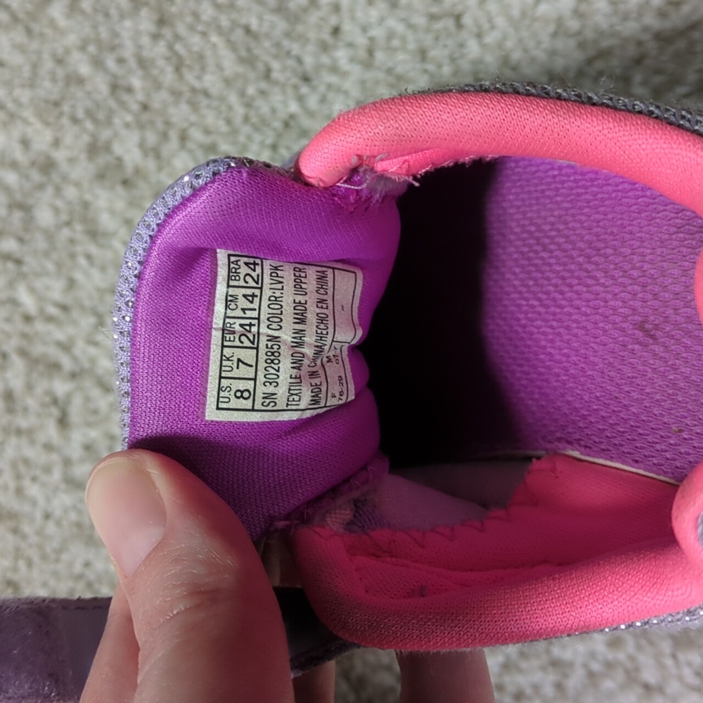 Skechers Sparkly Purple and Pink Tennis Shoes - Picture 5 of 5